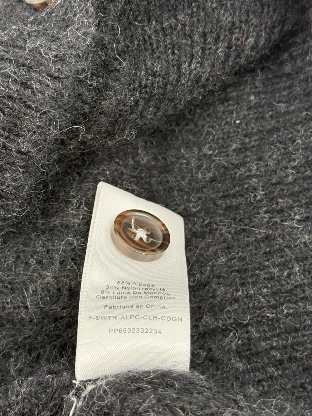 Everlane Alpaca Collared Cardigan S Dark grey - Picture 7 of 7